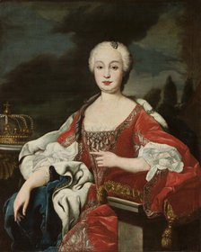 Portrait of Maria Barbara de Bragança (1711-1758), Queen of Spain, c1746. Creator: Anonymous.