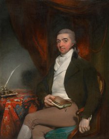 Portrait of a seated man with a book, 1790-1800. Creator: Thomas Lawrence.