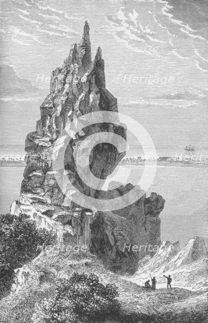 'Peak and Barrier-Reef of Borabora',  c1885, (1890). Artist: Robert Taylor Pritchett.