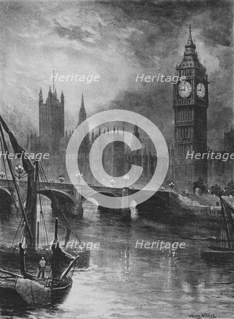 'Houses of Parliament', 1890. Artist: Hume Nisbet.