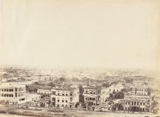 [View of the City from the Ochterlony Monument, Calcutta], 1850s. Creator: Captain R. B. Hill.