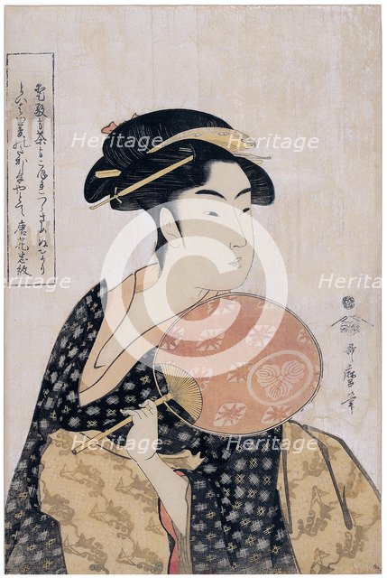 Takashima Ohisa (Ohisa of the Takashima tea-shop), c. 1793. Artist: Utamaro, Kitagawa (1753-1806)
