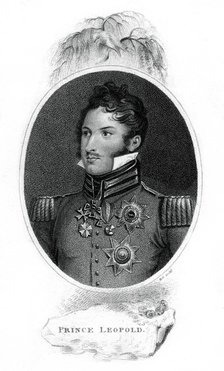 Prince Leopold of Saxe-Coburg-Saalfeld, 19th century.Artist: Holl