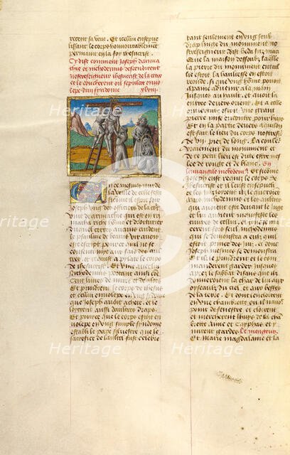 The Deposition; Miroir Historial, about 1475. Creator: Unknown.