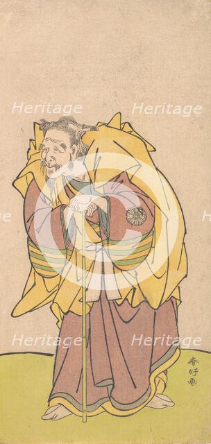 Nakamura Tomijuro as an Old Man with a Scanty Beard, ca. 1780. Creator: Katsukawa Shunko.