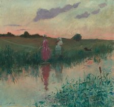The Artist's Wife Fishing, 1896. Creator: Jean Louis Forain.