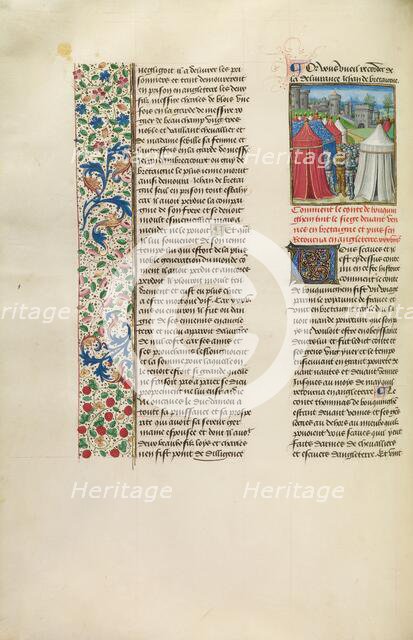 The Duke of Buckingham and his Army before Rennes or Nantes, c1370s. Creator: Unknown.