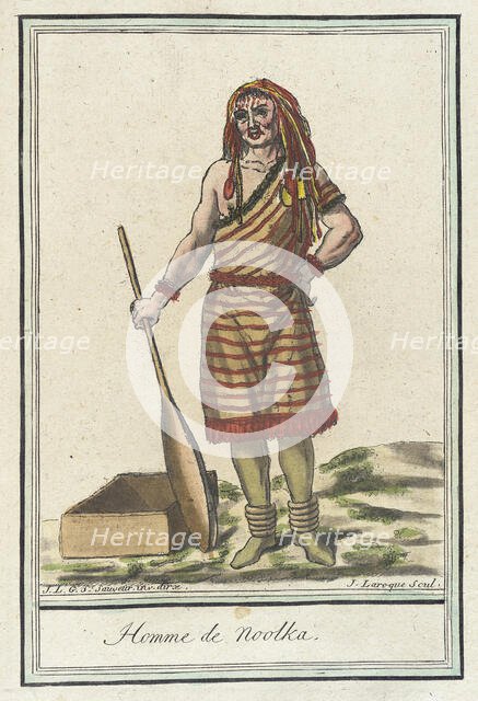 Costumes de Différents Pays, 'Homme de Nootka', c1797. Creators: Jacques Grasset de Saint-Sauveur, LF Labrousse.
