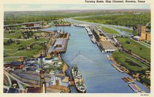 Turning basin, Ship Channel, Houston, Texas, USA, 1936. Artist: Unknown