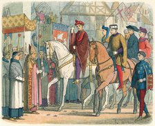 'Charles and Henry welcomed by the clergy', 1420 (1864). Artist: James William Edmund Doyle.