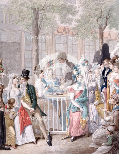 La terrasse du café La Rotonde au Palais Royal en 1814, 1814-1817. Creator: Opiz, Georg Emanuel (1775-1841).