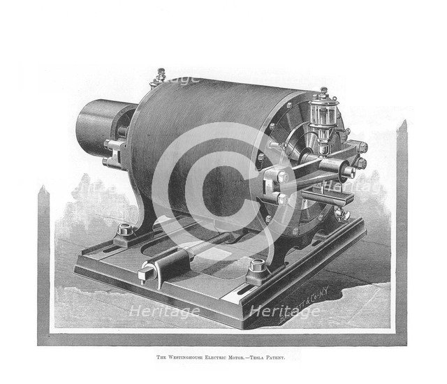 The Westinghouse Alternating Current Motor by Nikola Tesla, 1888-1889. Artist: Anonymous  