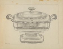 Silver Bowl, c. 1936. Creator: Hester Duany.