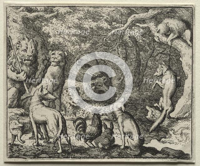 Reynard the Fox: Reynard Asks Permission to Confess. Creator: Allart van Everdingen (Dutch, 1621-1675).