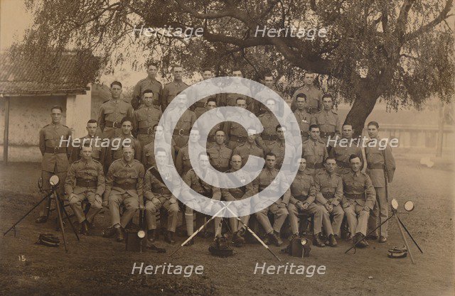 The Battalion Signallers of the First Battalion, The Queen's Own Royal West Kent Regiment. Poona, In Artist: Unknown.