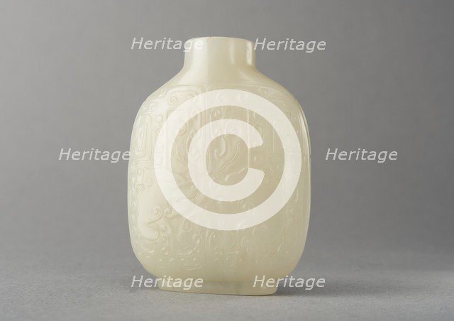 Jade snuff bottle , China, Qing dynasty, 1644-1911. Creator: Unknown.