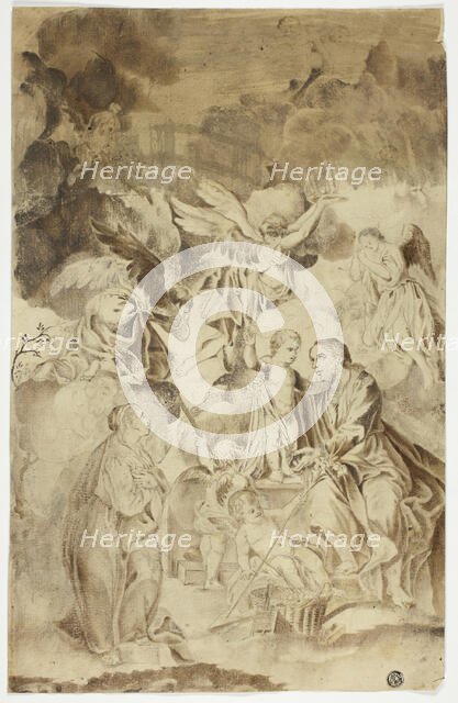 Female Saint Beholding Vision of Christ Child and Saint Joseph, n.d. Creator: El Greco.