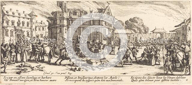 Destruction of a Convent, c. 1633. Creator: Jacques Callot.