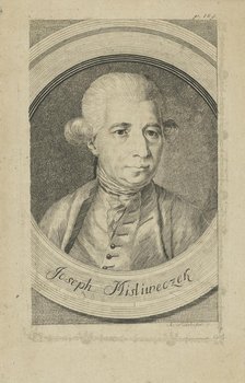 Portrait of the composer Josef Myslivecek (1737-1781) , c. 1780. Creator: Niederhofer, Andreas (active 1776-1782).