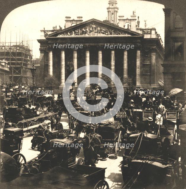 'The Royal Exchange, London', 1896. Creator: Works and Sun Sculpture Studios.