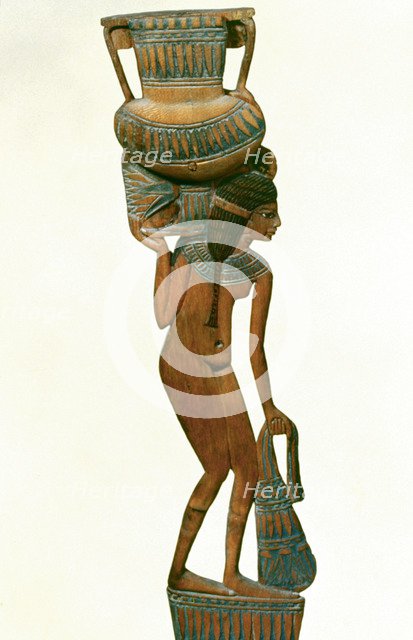 Spoon in the Form of a Young Girl Carrying a Vase. 18th Dynasty. Artist: Unknown