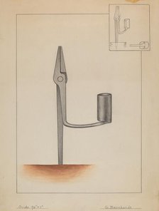 Rush Burner Candle Holder, c. 1936. Creator: Gerald Bernhardt.