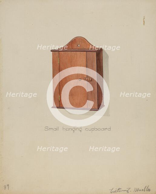 Shaker Hanging Cupboard, c. 1936. Creator: Victor F. Muollo.