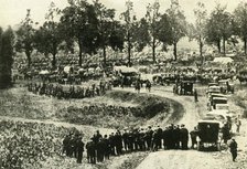 The Germans arrest civilians at Visé in Belgium, August 1914, (c1920). Creator: Unknown.