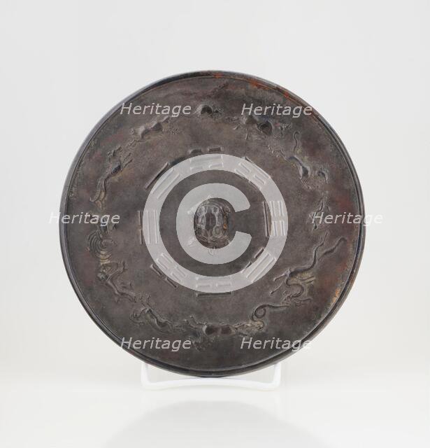 Mirror with zodiac and trigram designs, Song dynasty (960-1279). Creator: Unknown.