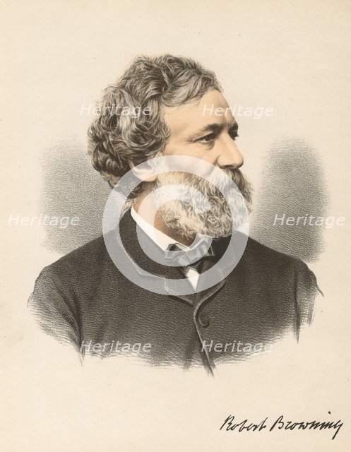 Robert Browning, English poet and dramatist, c1880. Artist: Anon