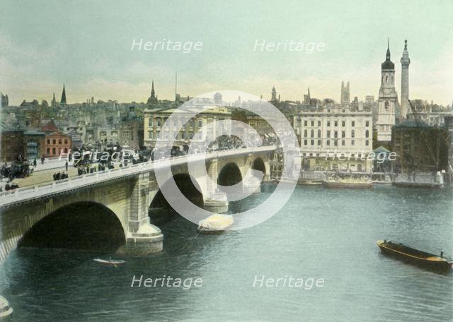 'London Bridge', c1900s.  Creator: Eyre & Spottiswoode.