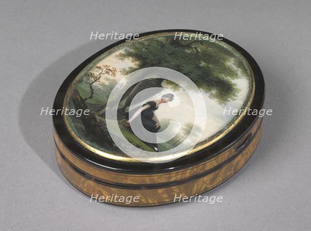 Snuff Box with Figures, late 18th century. Creator: Unknown.