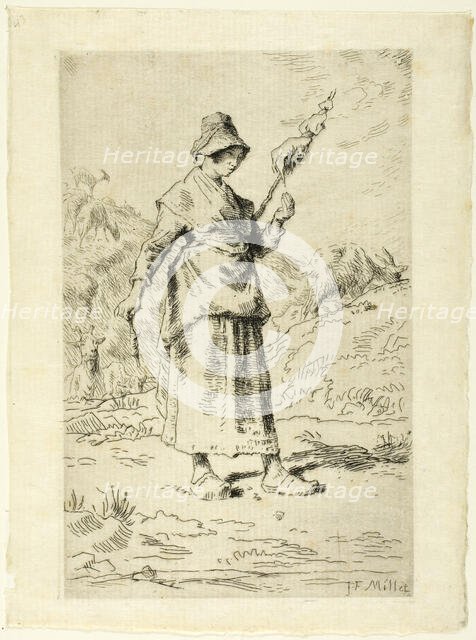 The Spinner, 1868–69. Creator: Jean Francois Millet.