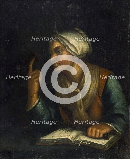 An old woman with an open book, 1800-1899. Creator: Unknown.