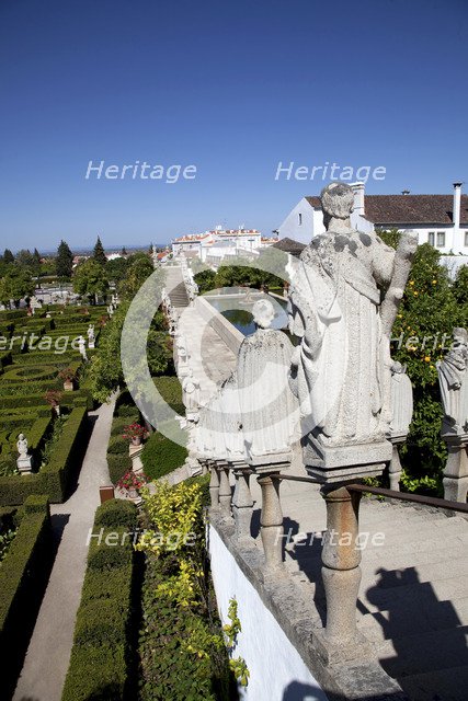 Statues in the Garden of the Episcopal Palace, Castelo Branco, Portugal, 2009.  Artist: Samuel Magal