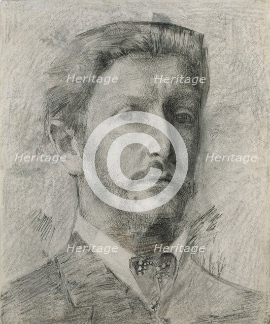 Self-Portrait, 1904-1905. Artist: Vrubel, Mikhail Alexandrovich (1856-1910)