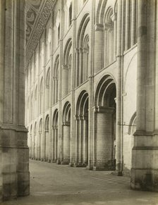 Ely Cathedral: Nave from under West Tower, c. 1891. Creator: Frederick Henry Evans.