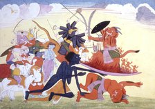 Kali Conquers Raktabija, 1775-1800. Creator: Unknown.
