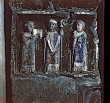 Sarcophagus of Saint Ramon Bishop in the central crypt of the cathedral of San Vicente in Roda de…