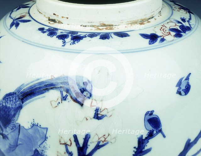 Blue and white ginger jar, early Kangxi period, Qing dynasty, China, 1662-1677. Artist: Unknown