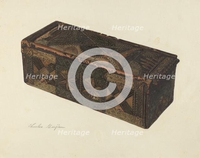 Carved Box, c. 1939. Creator: Charles Garjian.