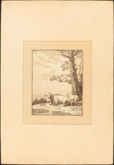 Cow Resting, published 1782. Creator: Regina Schönecker.