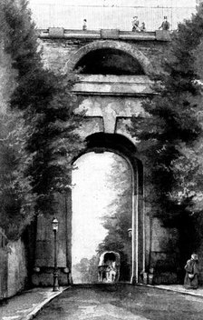 Highgate Archway, to be demolished, 1898. Creator: Unknown.