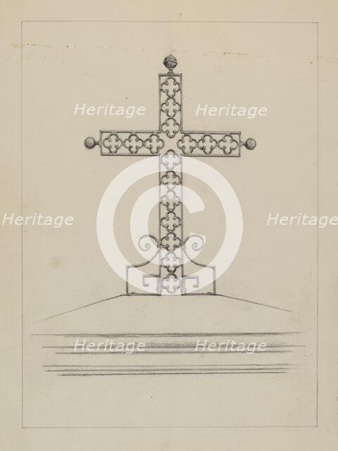 Cross, c. 1937. Creator: Arelia Arbo.
