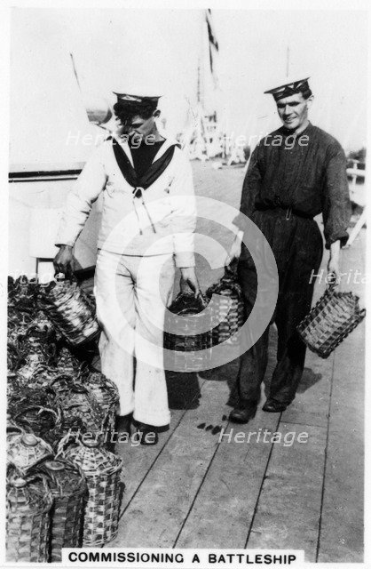 'Commissioning a Battleship', 1937. Artist: Unknown