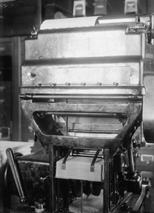 Navy Department, U.S. Tabulator-Printer Machine, Bureau Sup. And Accts., 1917. Creator: Harris & Ewing.
