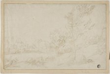 Landscape with River Bank, n.d. Creator: Annibale Carracci.