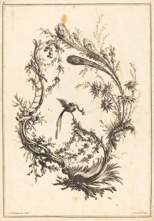 Ornament with a Peacock. Creator: Jean Jacques Avril.