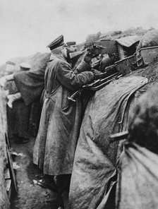 German soldiers in a trench, World War I, 1915. Artist: Unknown