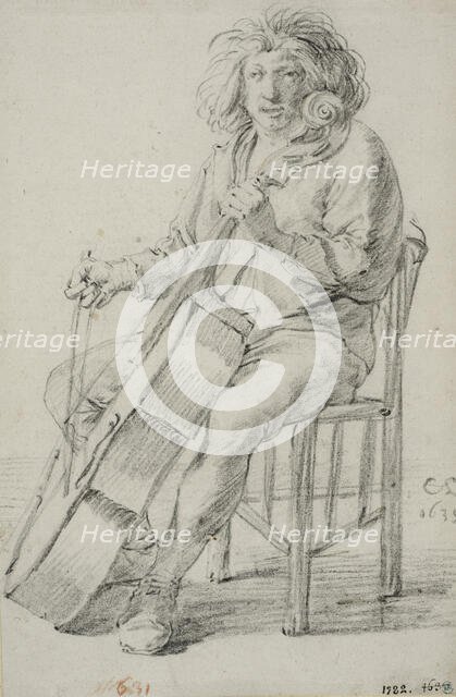 Cello player. Creator: Cornelis Saftleven.